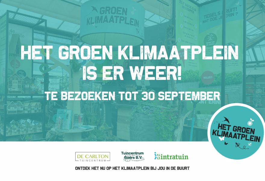 De Groene Klimaatpleinen weer open vanaf 7 maart