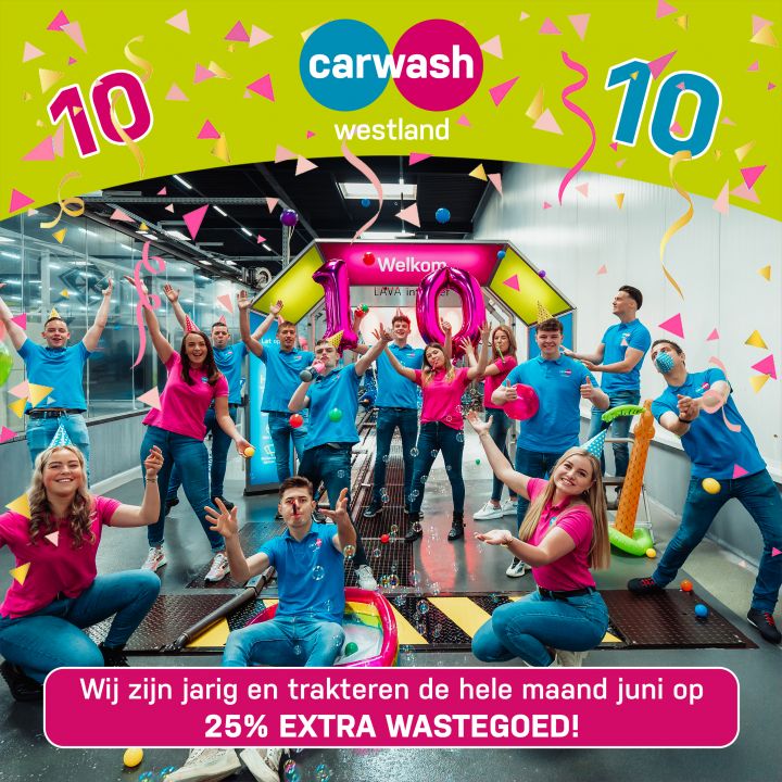 Carwash Westland jubileum