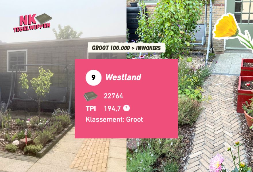 Westland in de top 10 bij NK Tegelwippen, Tegeltaxi rijdt nog in september