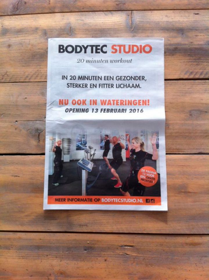 De openingskrant van de Bodytec Studio