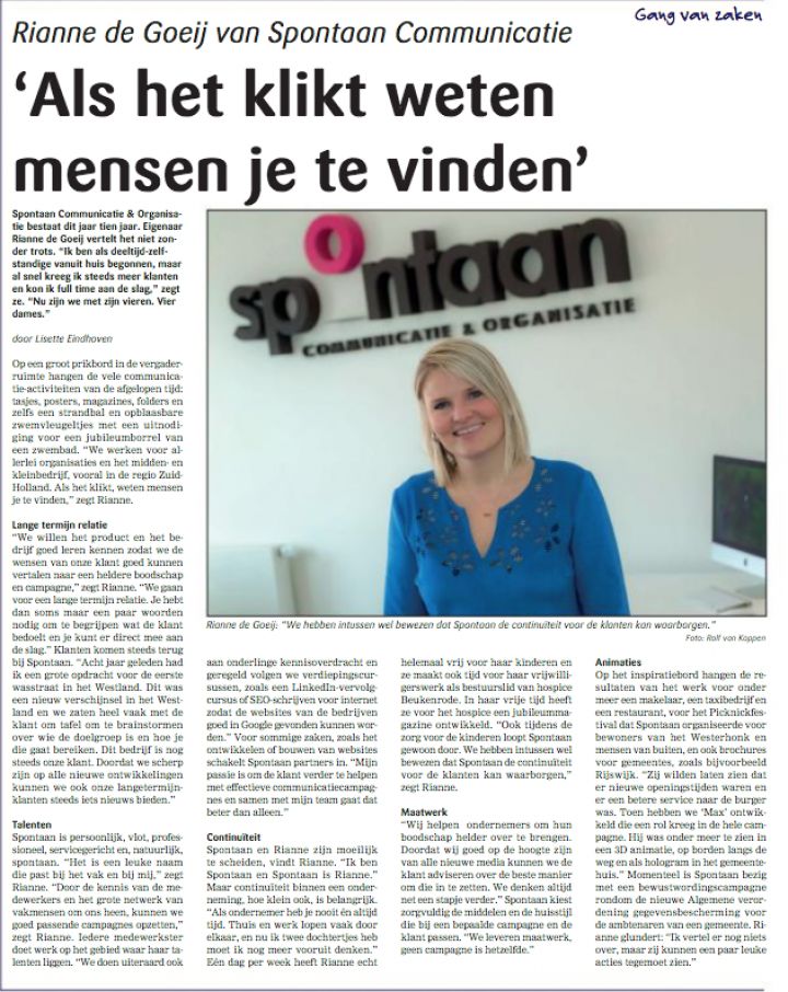 Spontaan in Het Hele Westland!